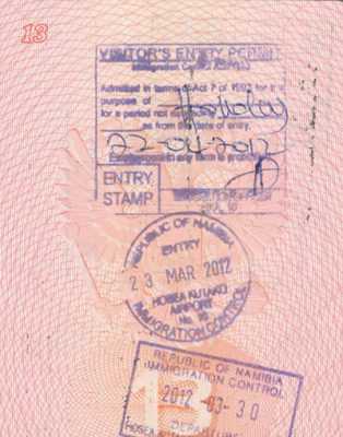 Намибия виза для россиян