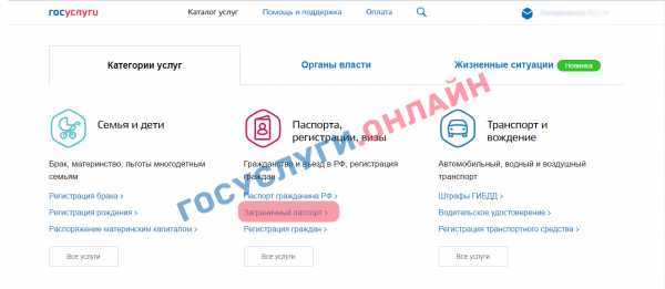 Загранпаспорт нового образца через госуслуги